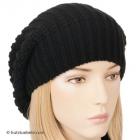 Casquette Rasta pour femmes et hommes avec large bord en tricot noir