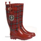 Bottes en caoutchouc pour femmes �tain by Giesswein avec semelle ext�rieure robuste rouge
