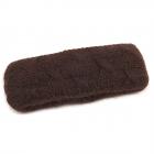Bandeaux femme en angora avec motif torsad� brun fonc�