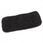 Bandeaux femme en angora avec motif torsad� noir