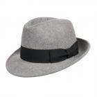 Chapeaux en feutre de laine Trilby by Hutter chapeau imperm�able avec bord �troit et garniture en re gris