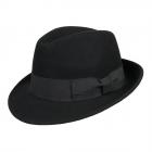 Chapeaux en feutre de laine Trilby by Hutter chapeau imperm�able avec bord �troit et garniture en re noir