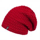 McBEANIE | Bonnet tricot� couleur unie avec bande polaire � l'int�rieur rouge fonc�