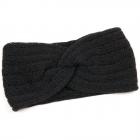 HUTTER | bandeau en tricot pour femme Made in Italy noir
