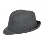 Chapeau d'�t� Trilby en coton l�ger gris