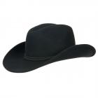 HUTTER | Chapeau western pour homme en feutre de laine, style cowboy, avec une garniture fine et dis noir