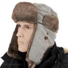 Casquette aviateur Saratoga Cord Lapeer by Stetson avec doublure en coton et garniture en fourrure s nature
