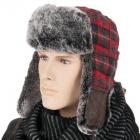 STETSON | Casquette bomber mod�le Stevens Woolrich Lapeer avec la fourrure de lapin la plus douce et rouge