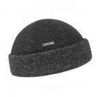 STETSON | Bonnet docker court pour homme avec revers en tricot anthracite