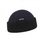 STETSON | Bonnet docker court pour homme avec revers en tricot bleu