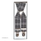 Bretelles avec top clips dans un motif � carreaux gris