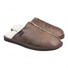 Chaussons pour hommes en peau d'agneau by Shepherd pour la saison froide brun fonc�