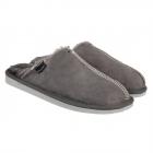 Chaussons pour hommes en peau d'agneau by Shepherd pour la saison froide gris fonc�