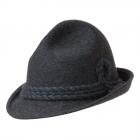Chapeau de chasse avec des cordelettes en laine anthracite