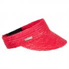 SEEBERGER | Bouclier de paille pour femme casquette de baseball r�glable rouge feu