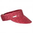 SEEBERGER | Bouclier de paille pour femme casquette de baseball r�glable rouge fonc�
