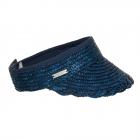 SEEBERGER | Bouclier de paille pour femme casquette de baseball r�glable bleu