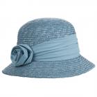 SEEBERGER | Chapeau de paille dames bleu clair