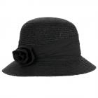 SEEBERGER | Chapeau de paille dames noir