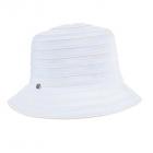 Chapeau � bordure enroulable Cloche pour femme blanc