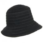 Chapeau � bordure enroulable Cloche pour femme noir