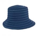 Chapeau � bordure enroulable Cloche pour femme bleu
