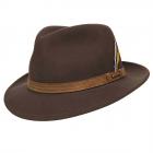 Chapeau feutre avec garniture en cuir marron Canfield Stetson nature