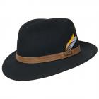 Chapeau feutre avec garniture en cuir marron Canfield Stetson noir