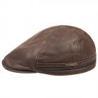 Casquette en cuir avec oreillettes Redding Stetson marron