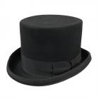 Chapeau haut-de-forme classique 100% laine feutr�e noir