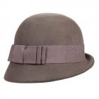 HUTTER | Cloche femme ann�es 30 avec garniture de ruban boue