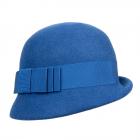HUTTER | Cloche femme ann�es 30 avec garniture de ruban royal