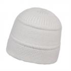 Bonnet tricot� avec de la laine angora douce blanc