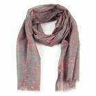 �charpe l�g�re en coton � pois gris