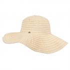 Chapeau � larges bords bordures Latina en uni marron clair