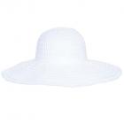 Chapeau � larges bords bordures Latina en uni blanc