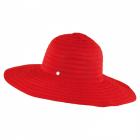 Chapeau � larges bords bordures Latina en uni rouge