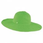 Chapeau � larges bords bordures Latina en uni vert pomme