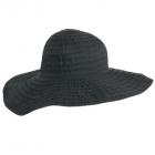Chapeau � larges bords bordures Latina en uni noir