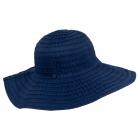Chapeau � larges bords bordures Latina en uni bleu