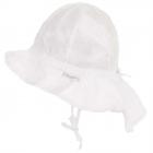 STERNTALER | Bonnet en tissu avec cou et protection UV blanc