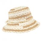 Chapeau � bordures Beatrice en paille Band Kombi avec fine ficelle Deko nature