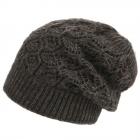 Bonnet d'hiver avec motif ajour� khaki