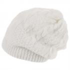 Bonnet au motif tress�  blanc laine