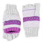Gants sans doigts pour femmes gris clair