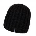 McBEANIE | Bonnet tricot� avec int�rieur en polaire noir