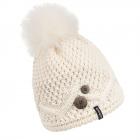 McBeanie | Bonnet pour femme en tricot avec pompon blanc laine