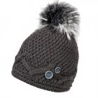 McBeanie | Bonnet pour femme en tricot avec pompon anthracite