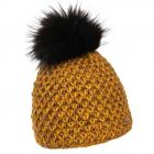 NORTON | b�ret pour femme avec pompon animal jaune