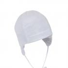 STERNTALER | Bonnet b�b� en jersey avec oreillettes et ruban � nouer blanc